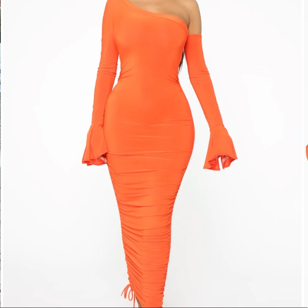 Fashionnova Orange Dress